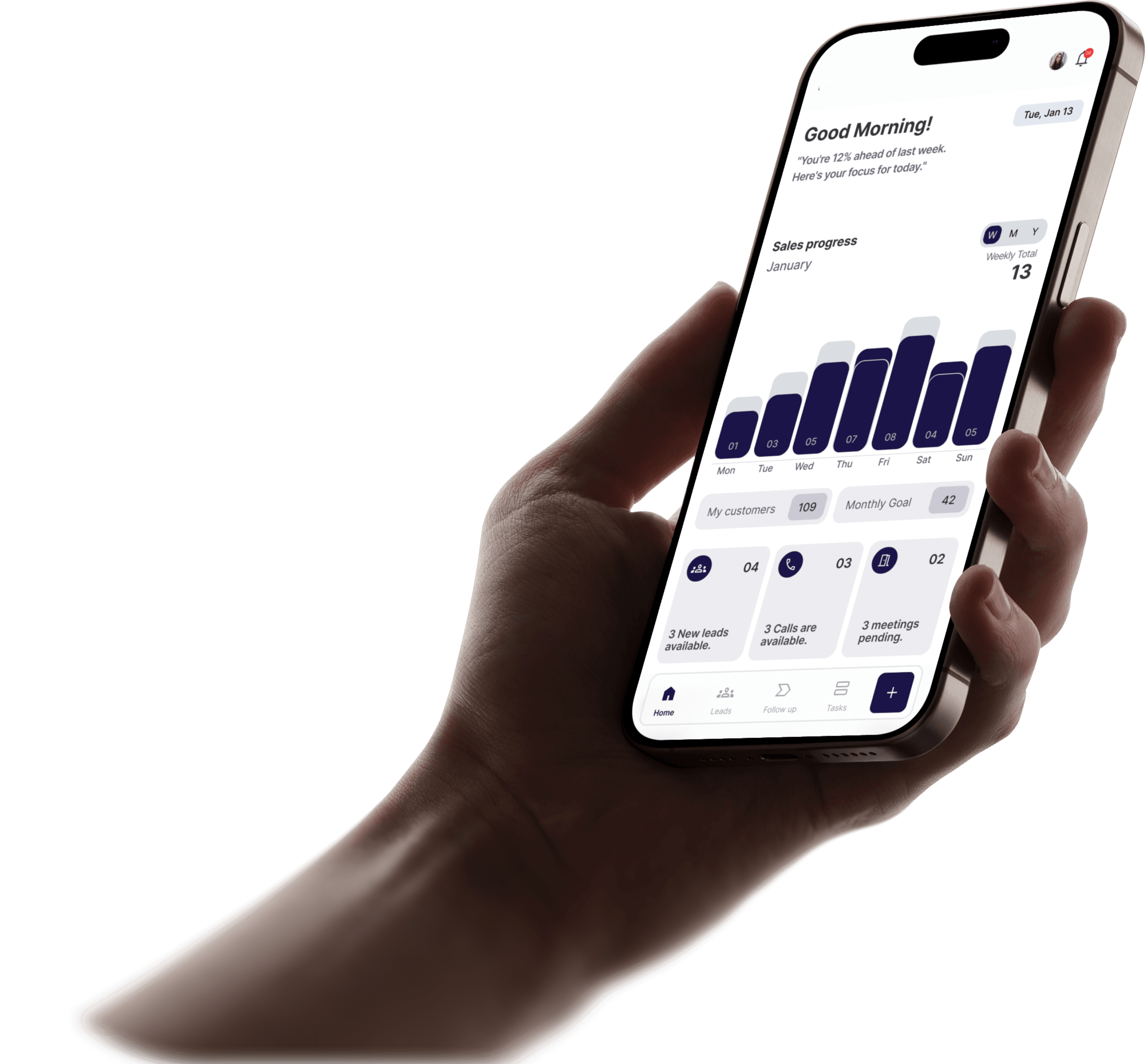 Clozr app mockup